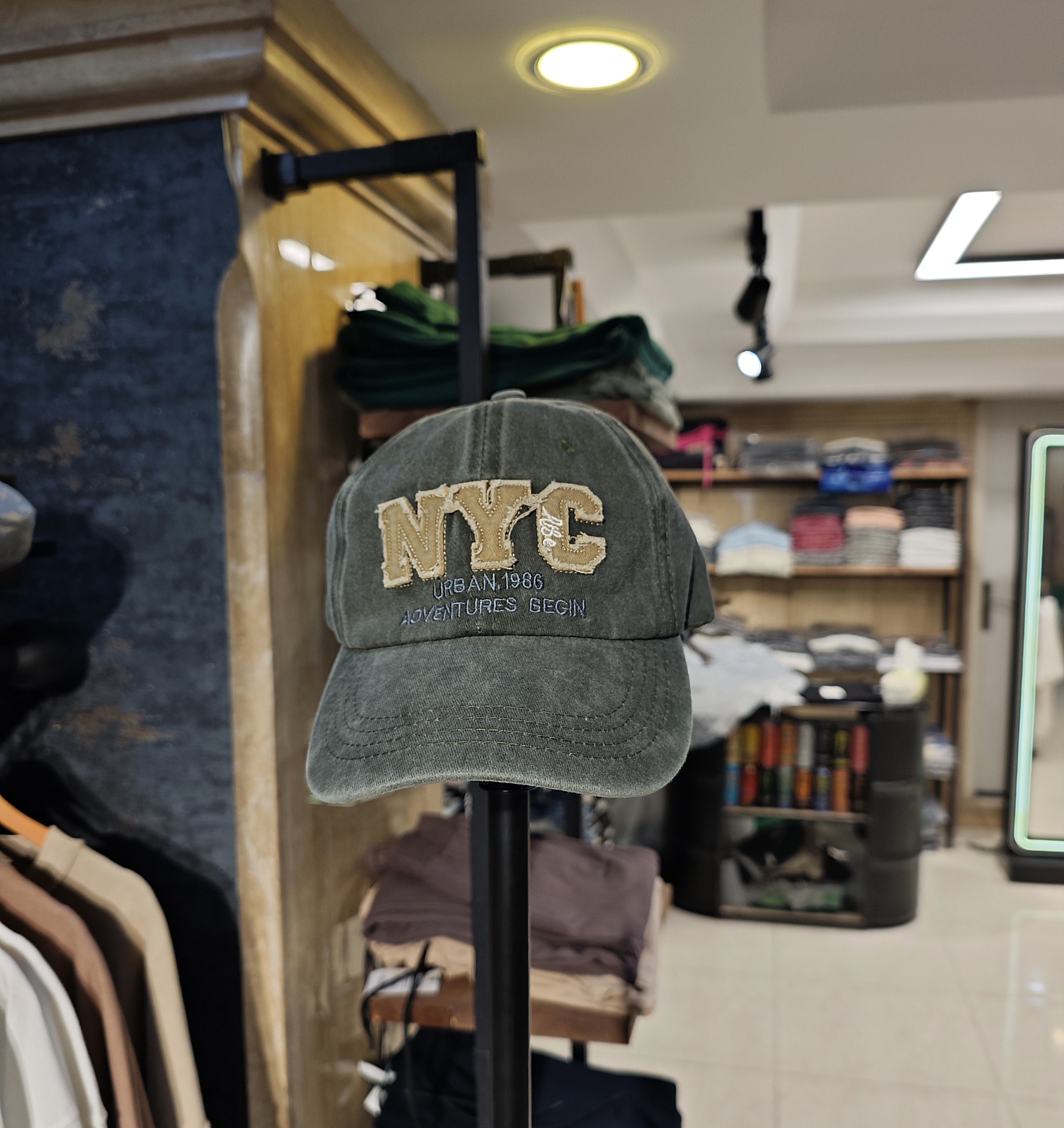 کلاه کتان سنگشور گلدوزی NYC