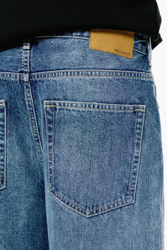 شلوار جین بگی رنگ Denim Blue برند پول اند بیر STWD