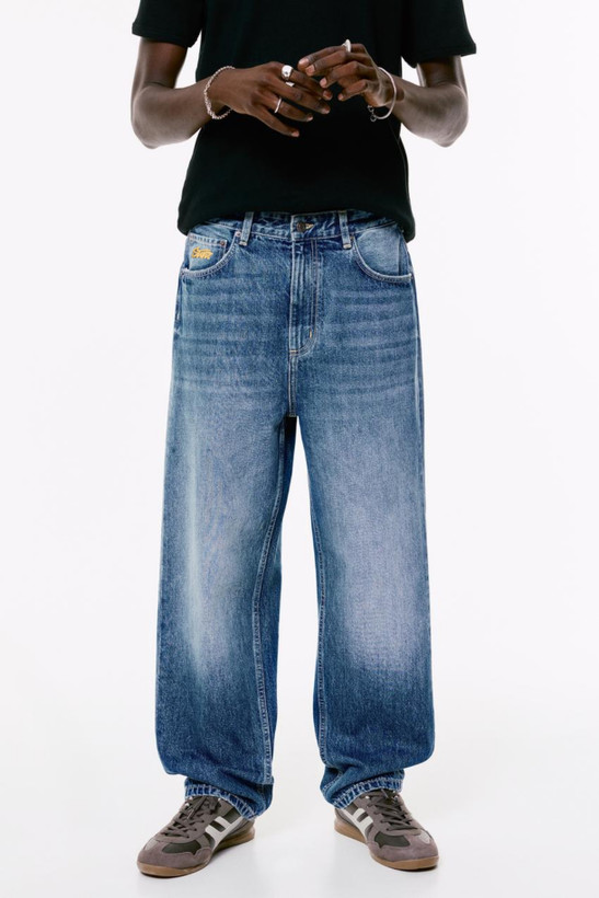 شلوار جین بگی رنگ Denim Blue برند پول اند بیر STWD