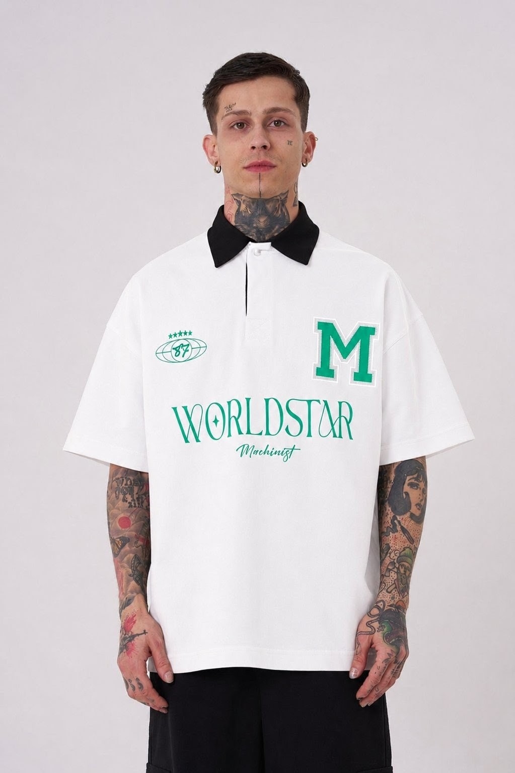پولوشرت World Star رنگ سفید برند مچینیست MACHINIST