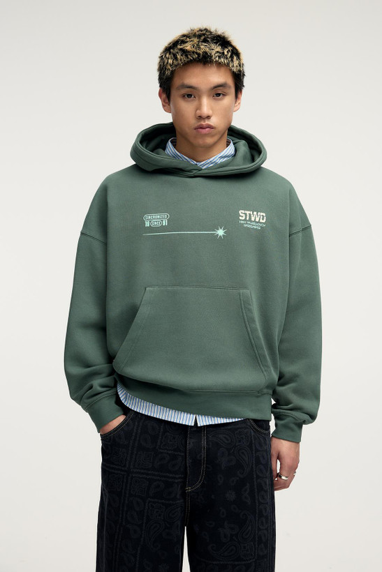 هودی باکسی کراپی رنگ سبز سنگشور برند پول اند بیر PULL&BEAR