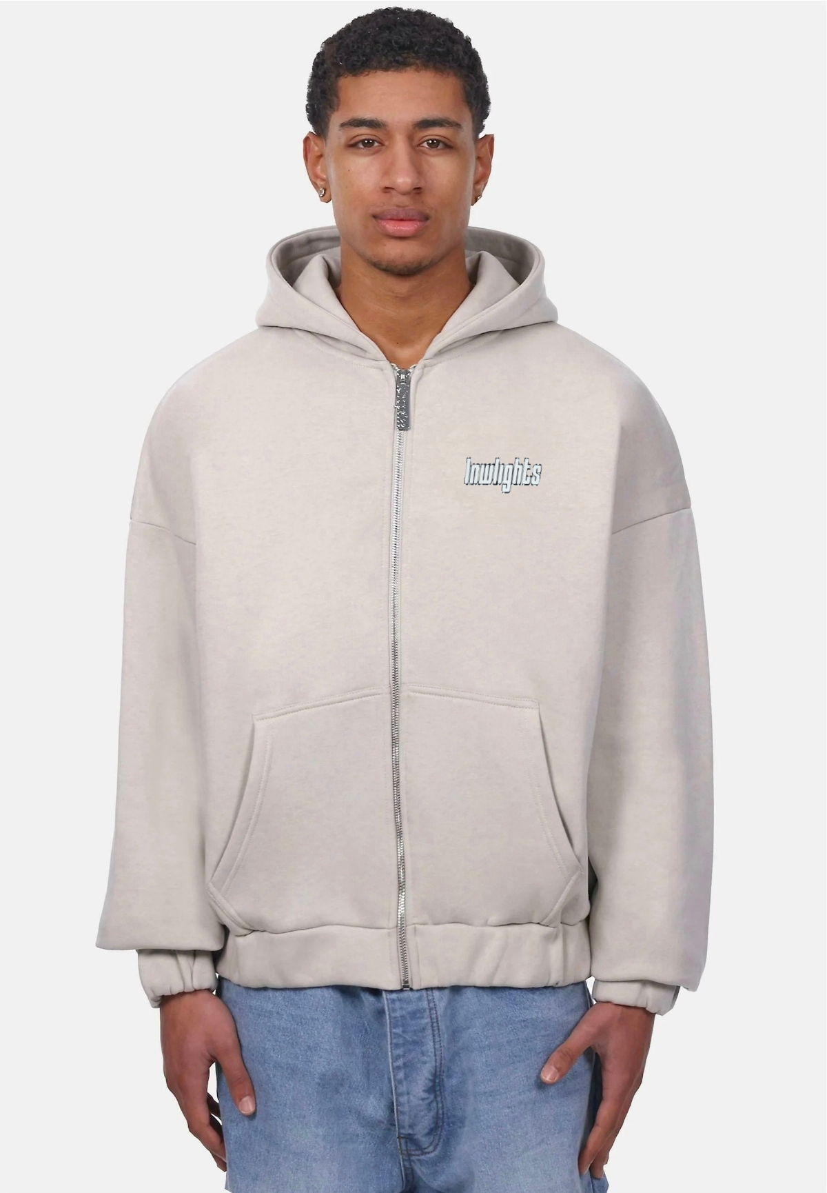 سویشرت بیسیک گرم بالا رنگ Light Grey برند لولایتز LOWLIGHTS