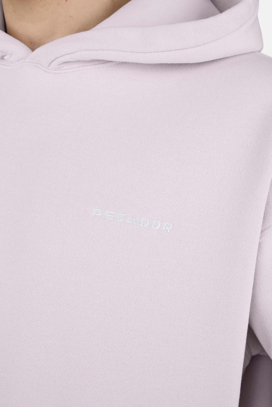 هودی بیسیک اورسایز رنگ Washed Light Lilac برند پگادور PEGADOR