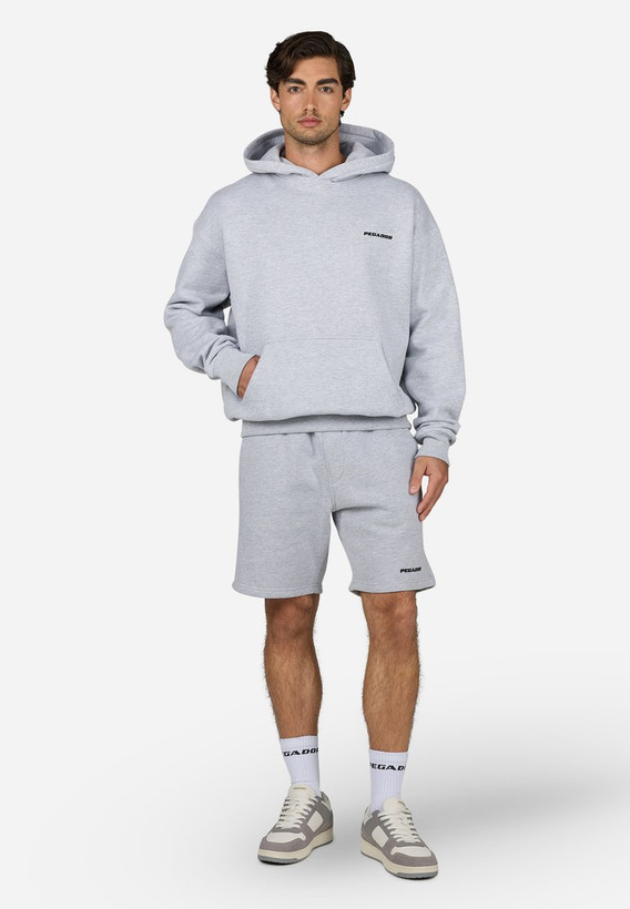 هودی بیسیک اورسایز رنگ Heather Grey برند پگادور PEGADOR