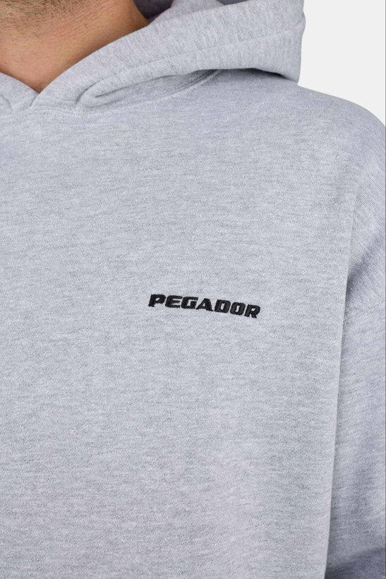 هودی بیسیک اورسایز رنگ Heather Grey برند پگادور PEGADOR