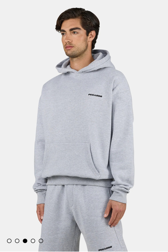 هودی بیسیک اورسایز رنگ Heather Grey برند پگادور PEGADOR