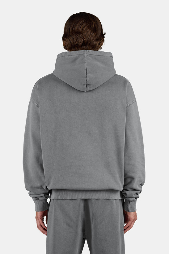 هودی بیسیک اورسایز بدون لوگو رنگ Vintage Grey برند پگادور PEGADOR