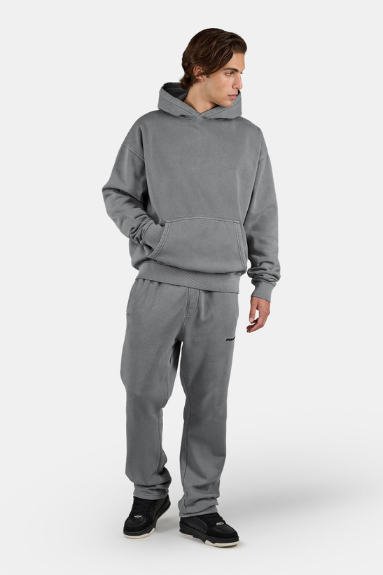 هودی بیسیک اورسایز بدون لوگو رنگ Vintage Grey برند پگادور PEGADOR