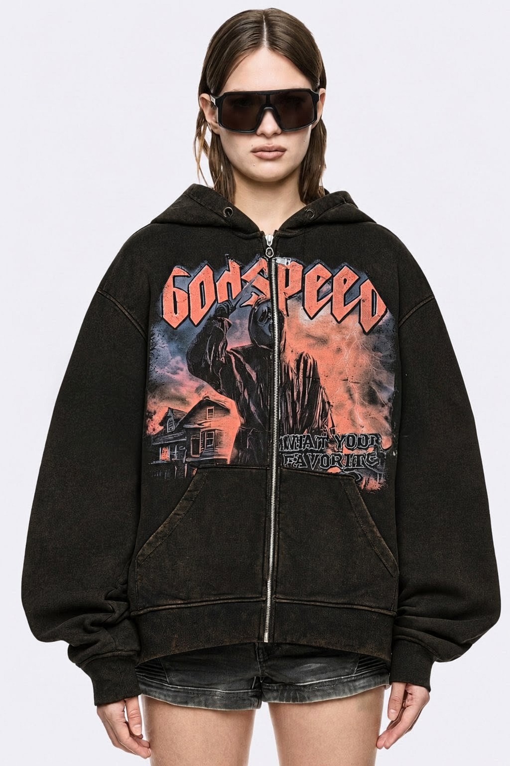 سویشرت مسترکوالیتی GodSpeed رنگ مشکی سنگشور برند ALVER