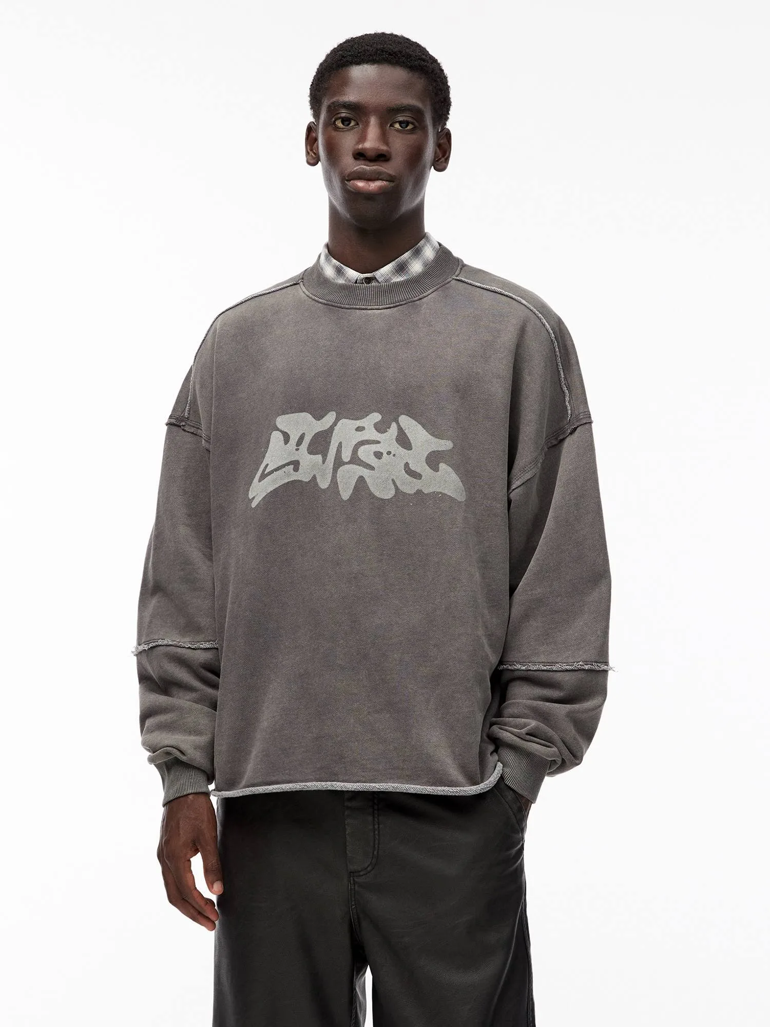 دورس باکسی رنگ قهوه ای سنگشور برند پول اند بیر PULL&BEAR
